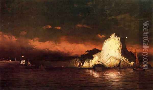 Perce Rock, Belle Isle Straits Oil Painting - William Bradford