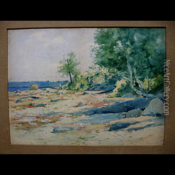 A Rocky Shore Oil Painting - Charles Warren Eaton