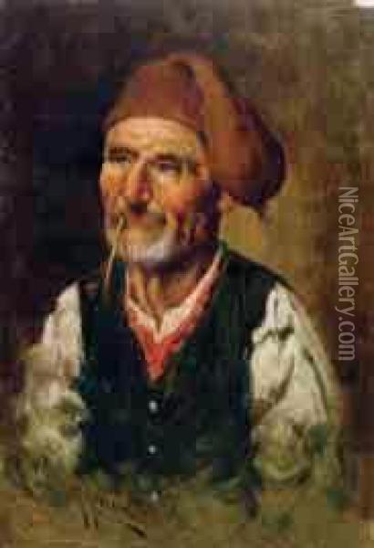 Vecchio Pescatore Oil Painting - Giuseppe Giardiello