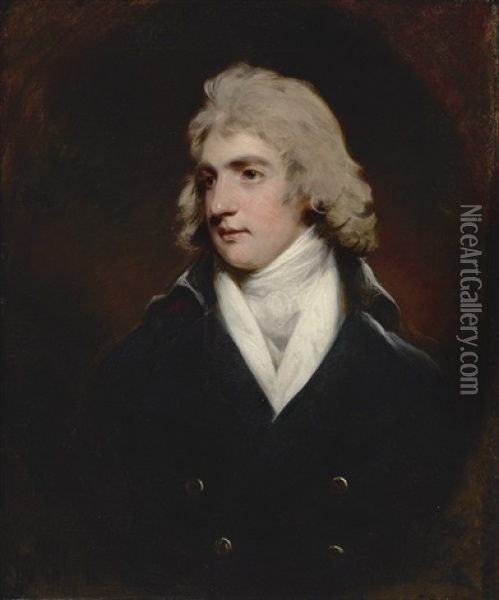 Portrait Of Charles Rose Ellis (1771-1845), 1st Baron Seaford, Half Length Oil Painting - Sir John Hoppner