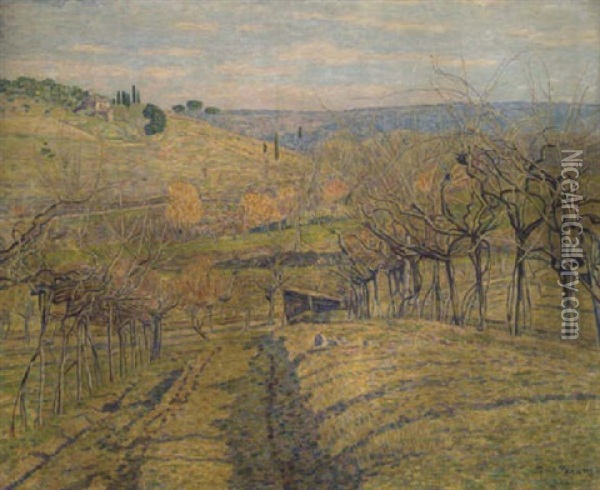Toskanische Hugellandschaft Bei San Gimignano Oil Painting - Paul Baum