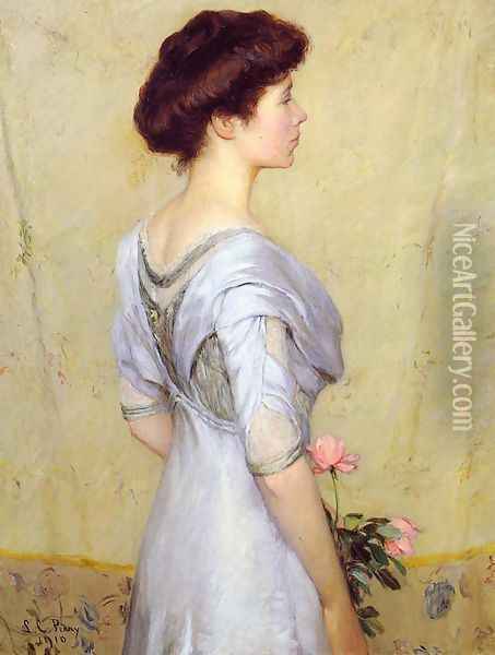 The Pink Rose Oil Painting - Lilla Calbot Perry