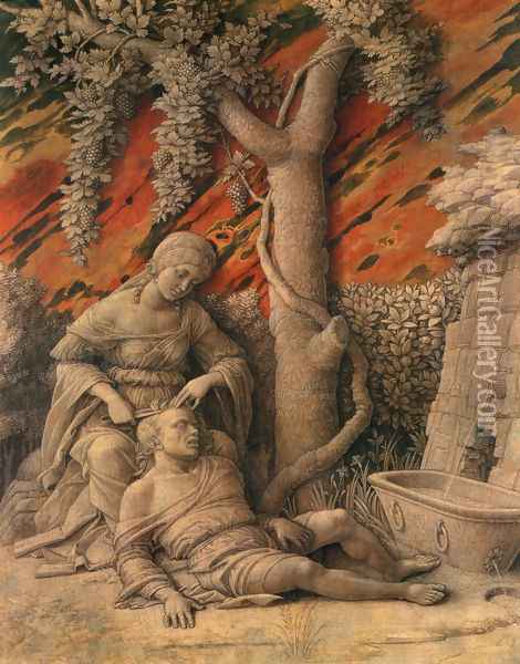 Samson and Delilah Oil Painting - Andrea Mantegna