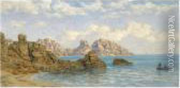 Saints Bay, Guernsey Oil Painting - John Edward Brett