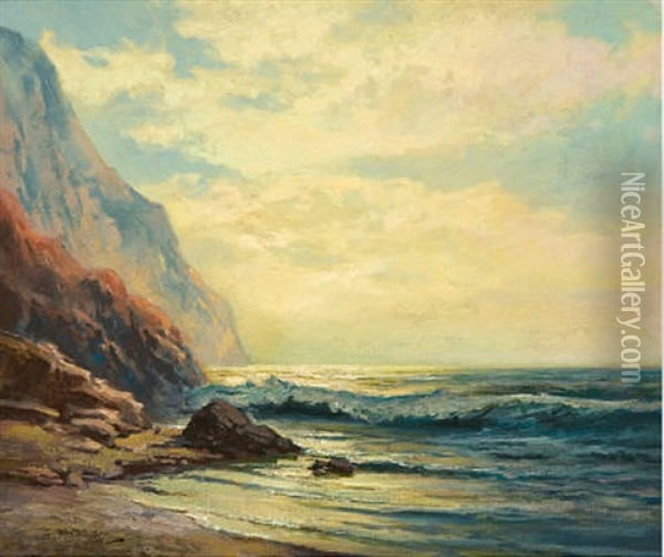 Abendstimmung Am Meer Oil Painting - Konstantin Weschtschiloff