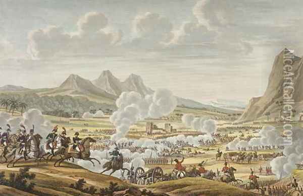 The Battle of Mount Tabor, 27 Ventose, Year 7 17 February 1799 engraved by Louis Francois Couche 1782-1849 Oil Painting - Jacques Francois Joseph Swebach
