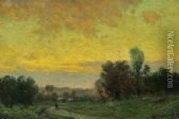 Sunset Landscape Oil Painting - Julian Onderdonk