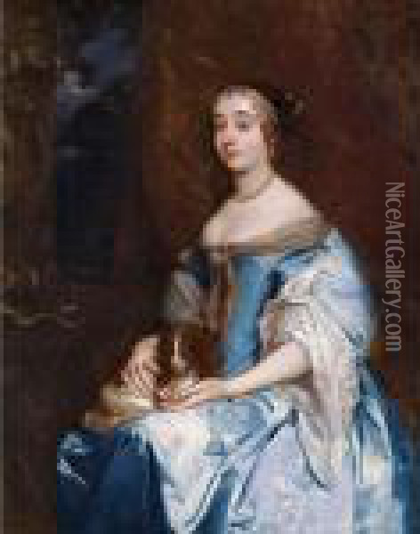 Portrait Of Lady Margaret Parker Oil Painting - Sir Peter Lely