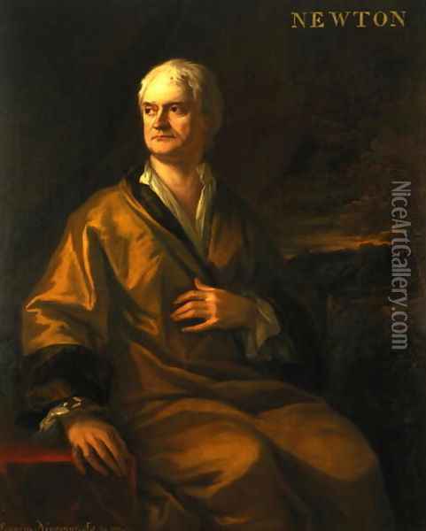 Sir Isaac Newton, 1710 Oil Painting - Sir James Thornhill