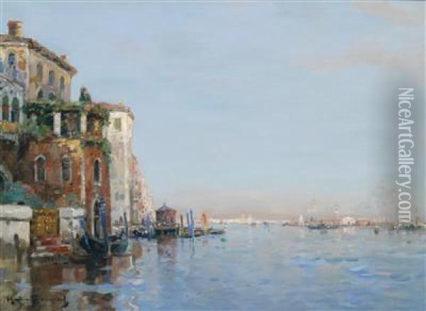 Venetianscene Oil Painting - Maurice Bompard