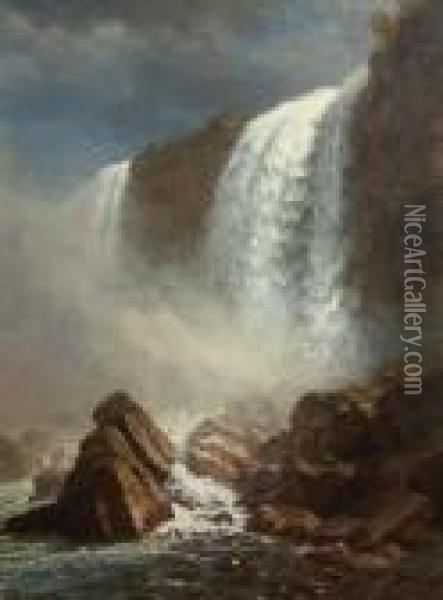 American Falls At Niagara Oil Painting - Albert Bierstadt