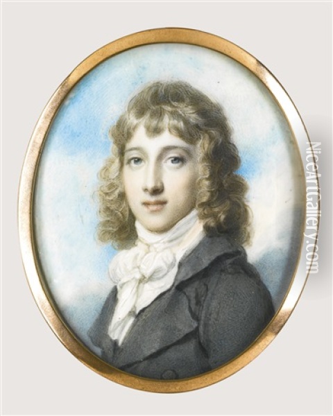 Portrait Of Thomas Augustus Hervey Oil Painting - Richard Cosway