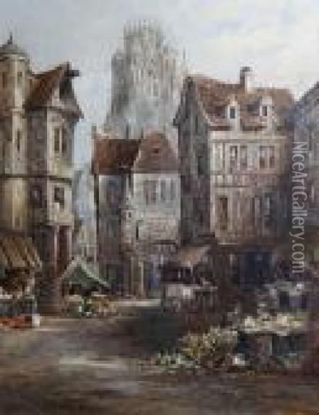 Fecamp, Normandy Oil Painting - Henry Schafer