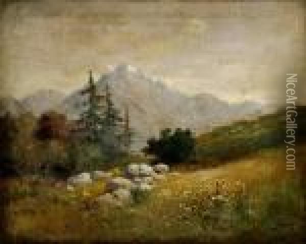 Na Horskej Luke Oil Painting - Gyula, Julius Zorkoczy