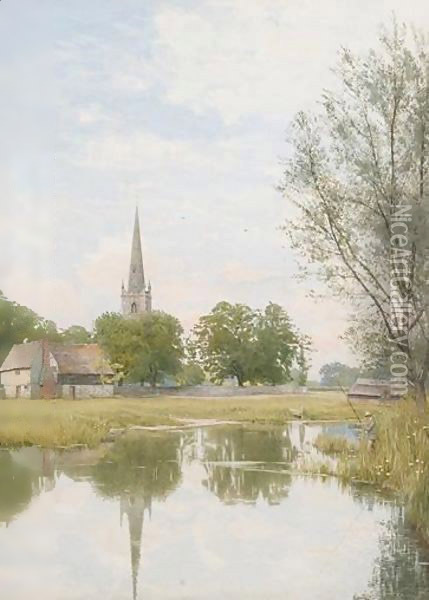 Peterborough Landscape Oil Painting - William Fraser Garden