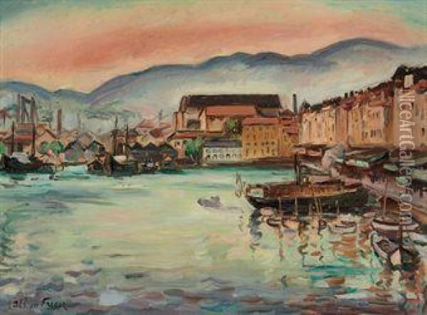 Port De Toulon Oil Painting - Emile-Othon Friesz