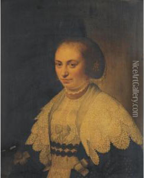 Lady Oil Painting - Willem van der Vliet