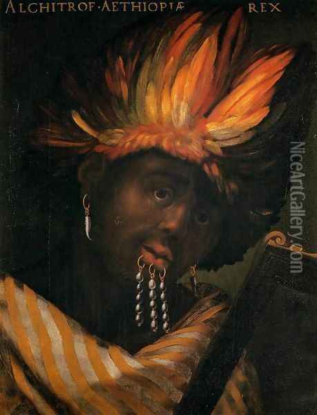 Alchitrof, Emperor of Ethiopia Oil Painting - Cristofano dell' Altissimo