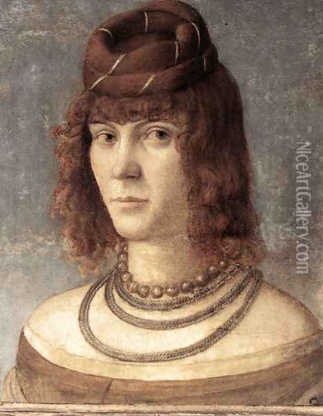 Portrait of a Woman c. 1510 Oil Painting - Vittore Carpaccio