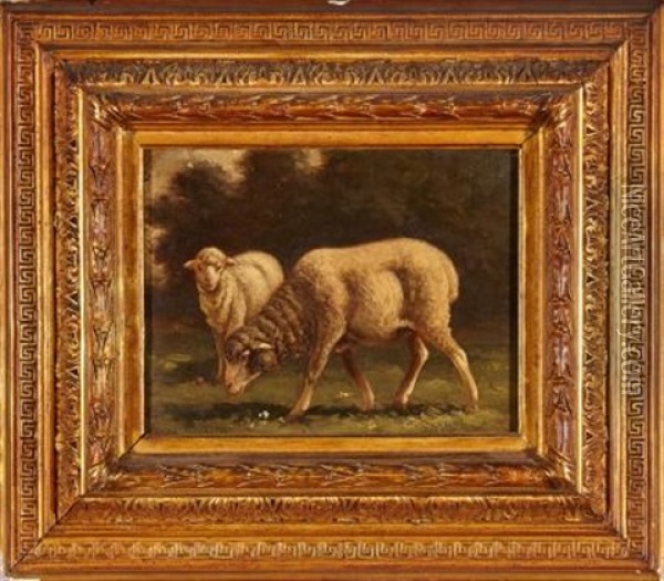 Mouton Et Agneau Oil Painting - Rosa Bonheur