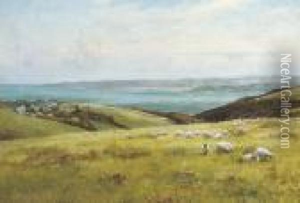 A View To The Sea Oil Painting - Edward Wilkins Waite