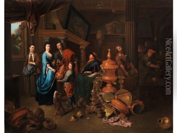 Der Kauf Des Samowars Oil Painting - Gerard Thomas