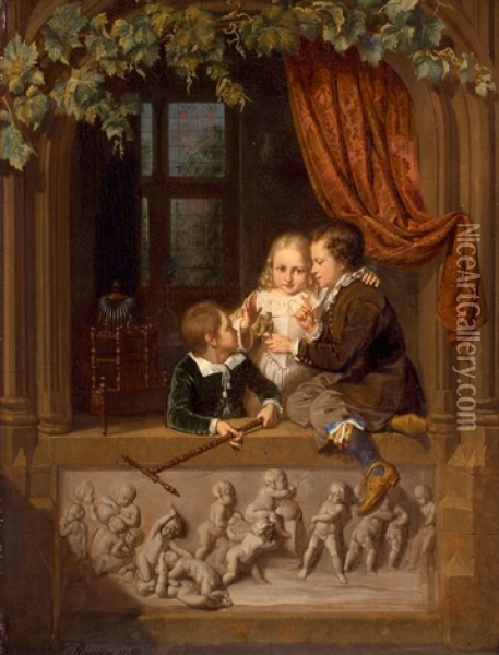 Drie Koningskinderen Oil Painting - Hendrik Ringeling