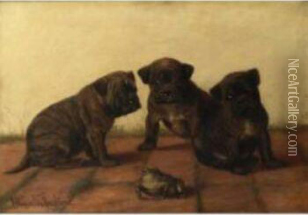The Four Bulls Oil Painting - John Hanson Walker