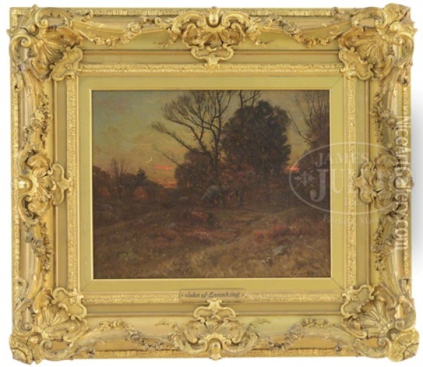 Forest Meadow At Twilight Oil Painting - John Joseph Enneking