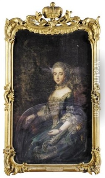 Portrait Of Queen Elisabeth Christine, Wife Of King Frederick Wilhelm Ii Of Prussia Oil Painting - Anna Rosina Lisiewski