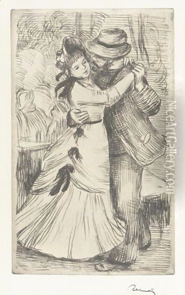 La Danse A La Campagne 3 Oil Painting - Pierre Auguste Renoir