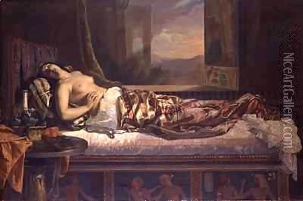 The Death of Cleopatra Oil Painting - German von Bohn