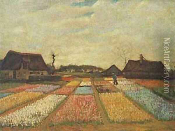 Flower Beds In Holland 1889 Oil Painting - Vincent Van Gogh