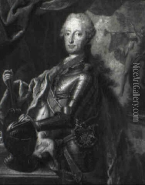 Portrait Of Maximilian Ii Joseph, Elector Of Bavaria Oil Painting - George de Marees