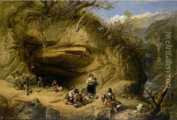Scene Near Zeldkirch In The Tyrol Oil Painting - William Clarkson Stanfield