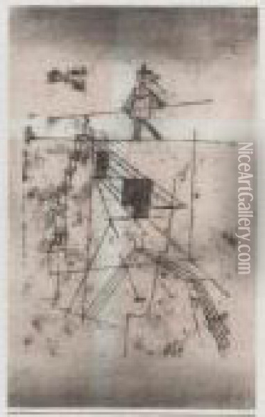 Seiltanzer (k. 95/iv/b) Oil Painting - Paul Klee