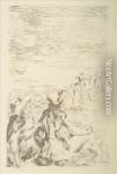 Le Chapeau Epinglesur La Plage A Berneval Oil Painting - Pierre Auguste Renoir