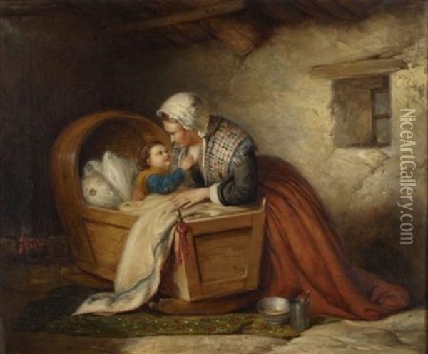 Lullaby Oil Painting - Alexander Leggatt