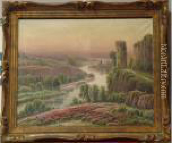 Valleefleurie De Bruyere Oil Painting - Gaston Anglade
