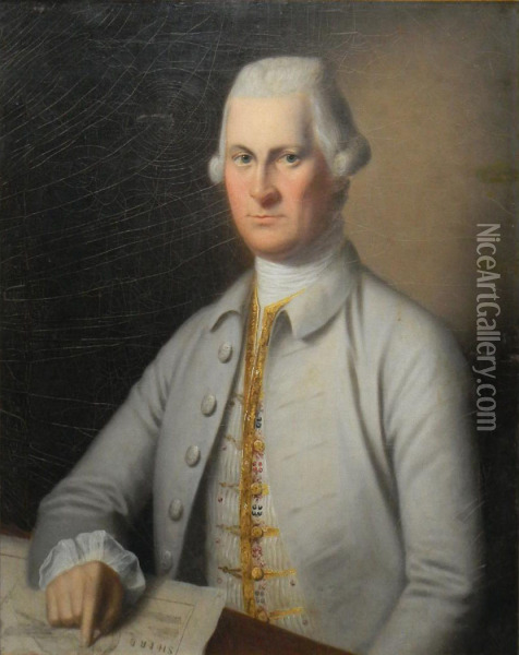 Portrait Of A Gentlemansaid To Be Captain Benjamin Beale Of Quincy, Massachusetts Oil Painting - John Singleton Copley