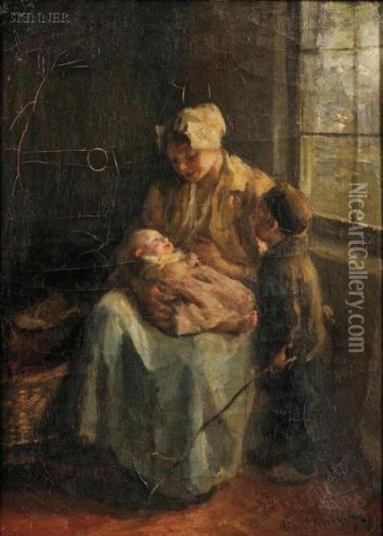 A Mother's Love Oil Painting - Albert Neuhuys