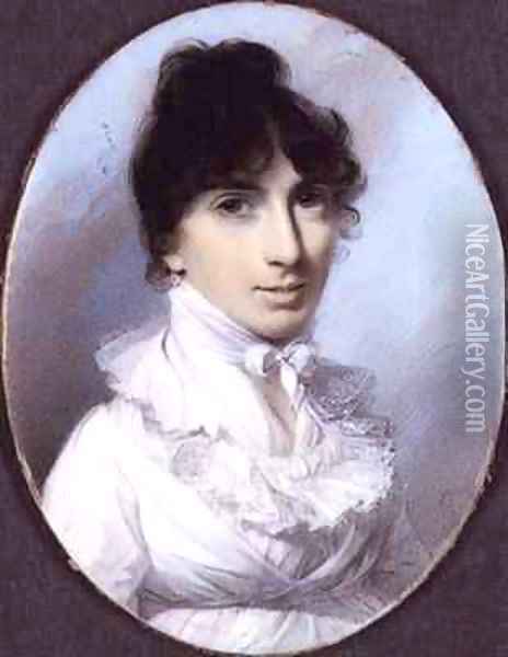 Miniature of Miss Anne Seton Oil Painting - George Engleheart