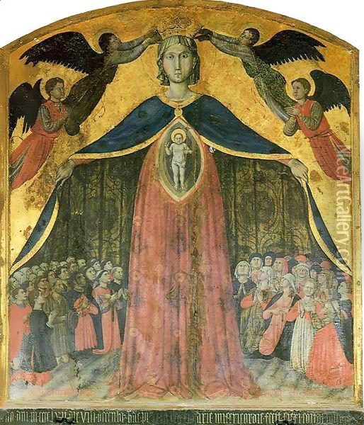 Madonna of Misericordia Oil Painting - Giovanni Antonio da Pesaro