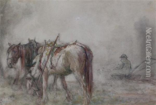 A Foggy Morning Oil Painting - Nathaniel Hughes John Baird