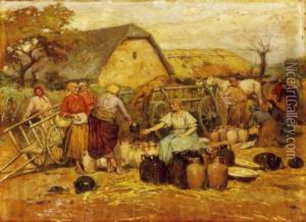 In The Fair Oil Painting - Lajos Deak Ebner