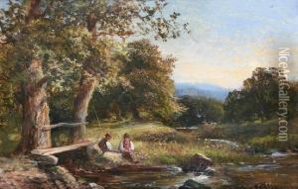 At Gomshall, Surrey Oil Painting - Walter Wallis