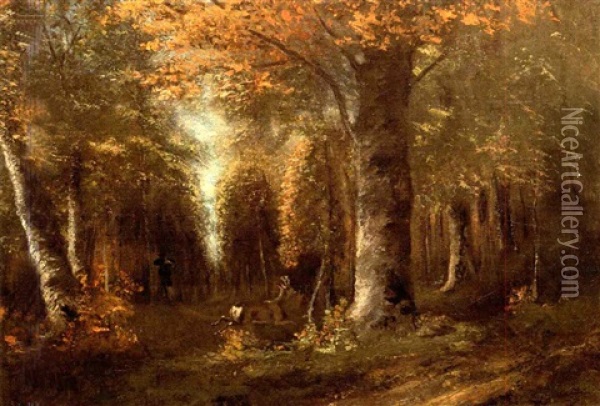 La Foret En Automne Oil Painting - Gustave Courbet