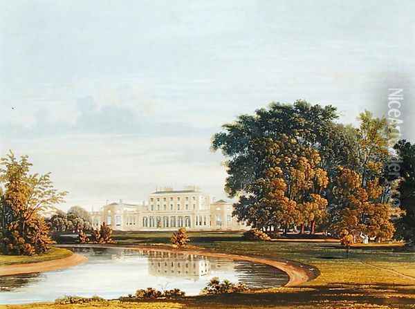 Frogmore, from The History of the Royal Residences, engraved by William James Bennett (1787-1844), by William Henry Pyne (1769-1843), 1819 Oil Painting - Charles Wild