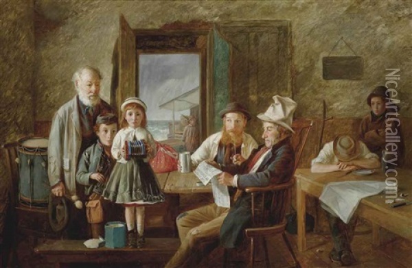 The Song Of The Shirt Oil Painting - Charles Hunt