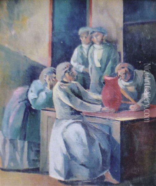 Les Ouvrieres Oil Painting - Antonin Prochazka